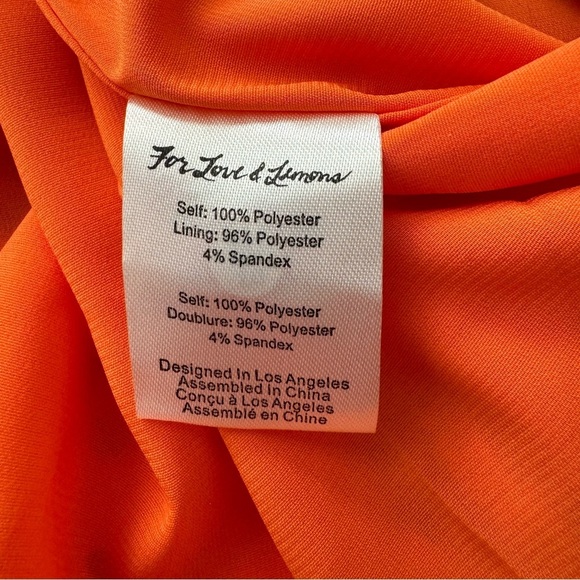 NWT For Love & Lemons Peony Asymmetric High-Low Floral Orange Maxi Dress Small - Picture 14 of 16